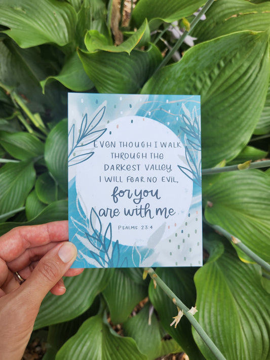 Fear No Evil | Psalm 23 Scripture Postcard | HOPE MAIL