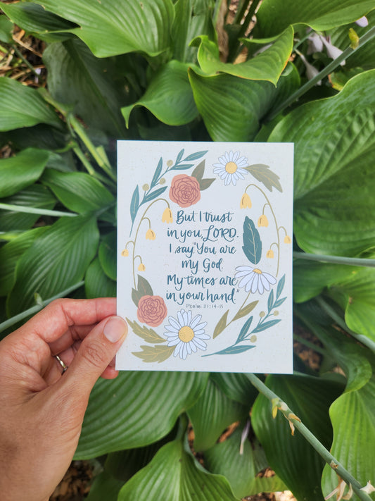 My Times are in Your Hands | Psalm 31 Scripture Postcard | HOPE MAIL