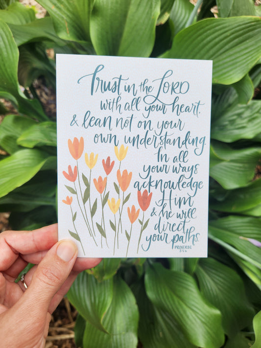 Trust in the Lord with all your Heart | Proverbs 3:5-6 Postcard | HOPE MAIL