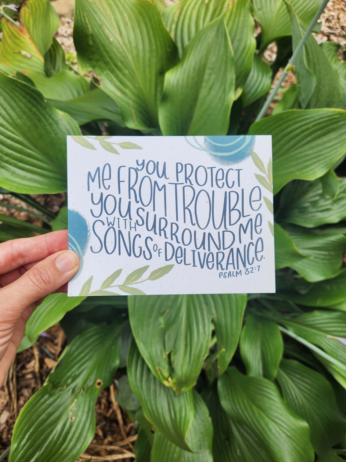 You Protect me from Trouble | Psalm 32:7 Postcard | HOPE MAIL