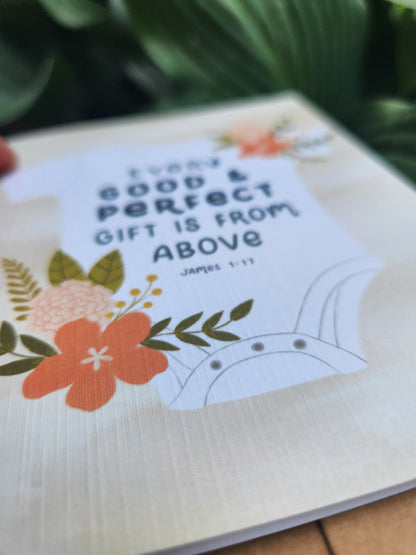 Every Good and Perfect Gift is from Above || New baby card for Christian parents || Adoption shower card
