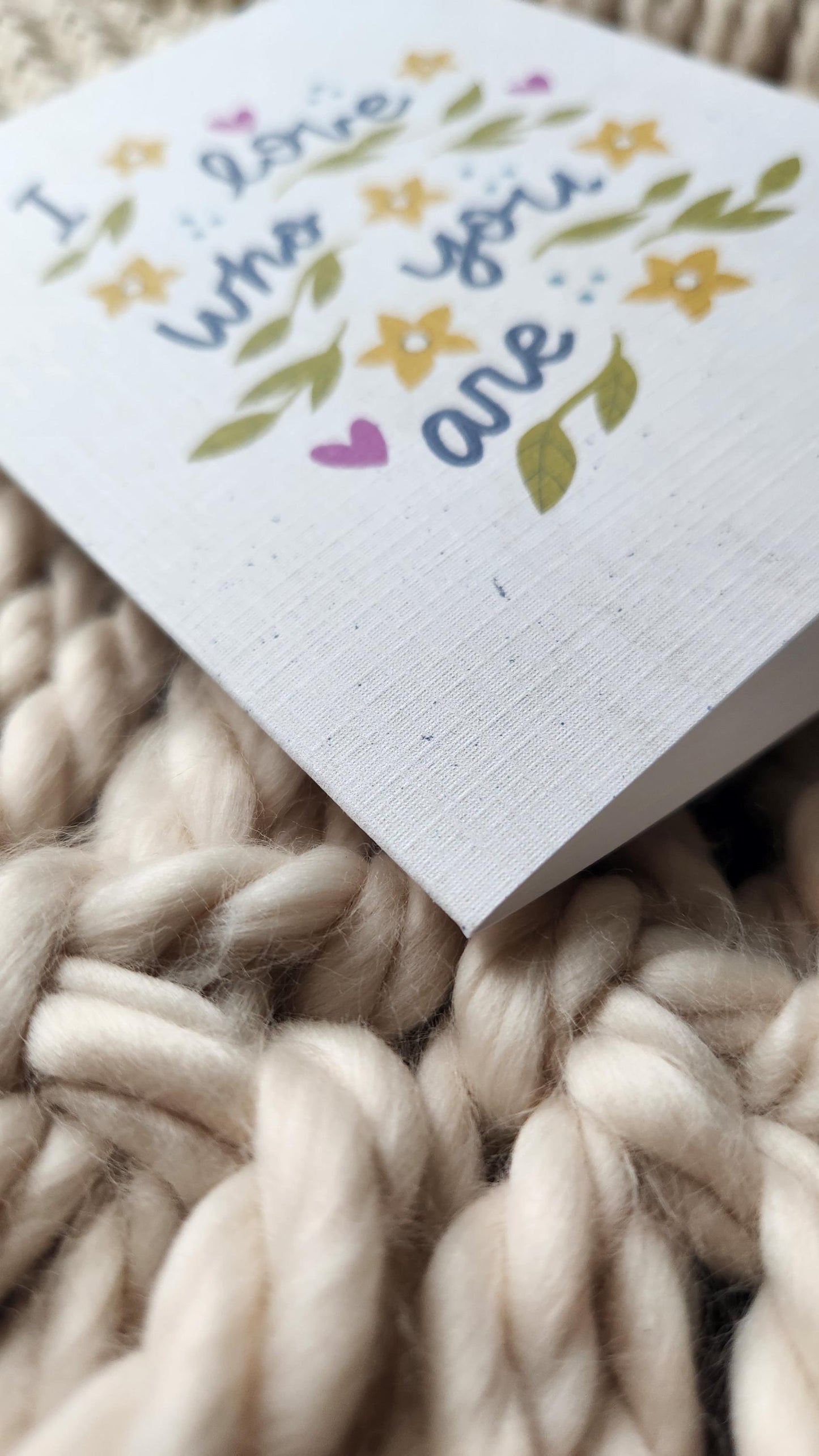 I love Who You are card // Encouragement, Friendship, Anytime Card // Christian Friendship card