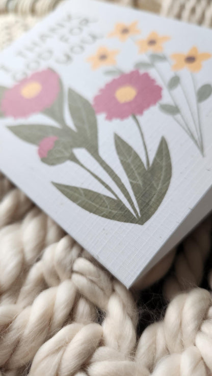 I Thank God for You card  // Encouragement, Friendship, Anytime Card // Christian card for friends