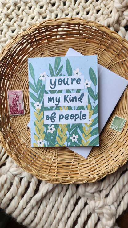 You're My Kind of People greeting card // Encouragement, Friendship, Anytime Card // Faith-based greeting cards