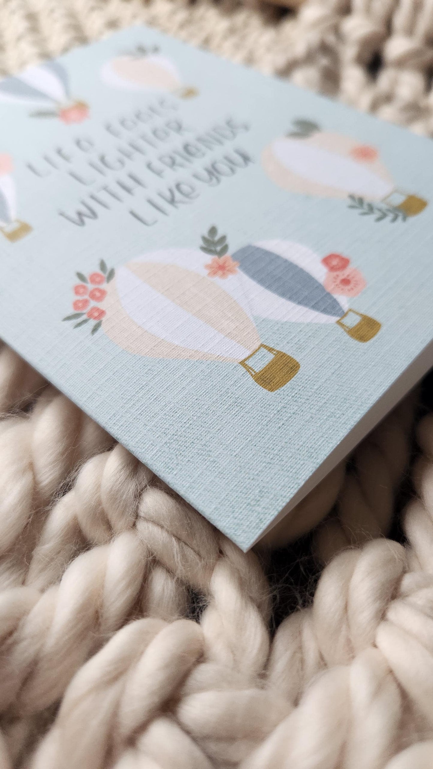 Life Feels Lighter with Friends like You card// Encouragement, Friendship, Anytime Card