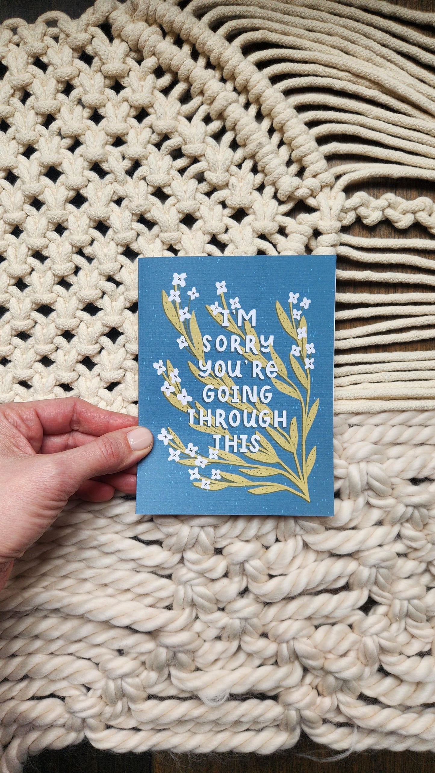 I'm So Sorry You're Going Through This |Encouraging card for friend going through loss, grief, illness