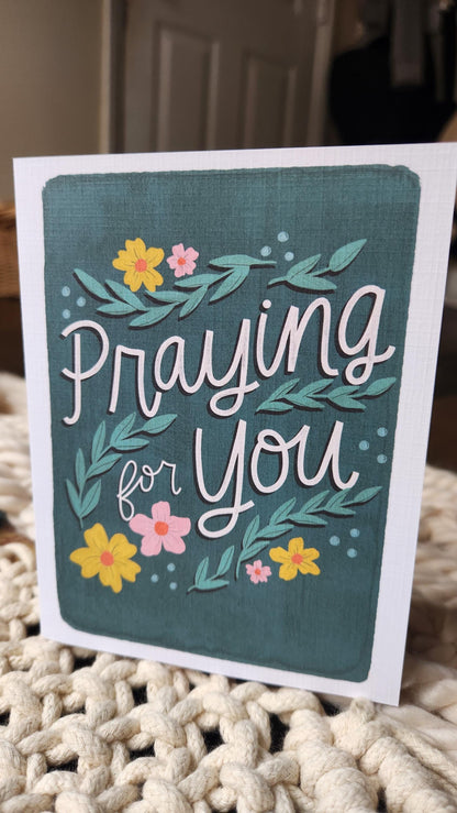 Praying for you greeting card || Encouragement, Friendship card || Christian cards
