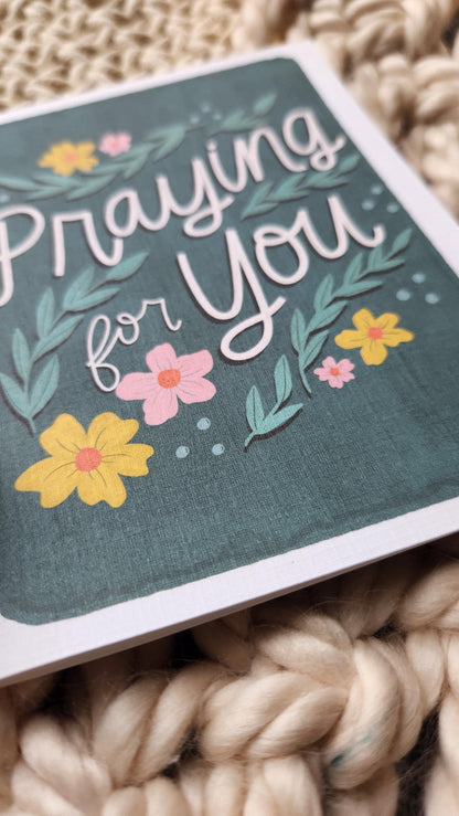 Praying for you greeting card || Encouragement, Friendship card || Christian cards