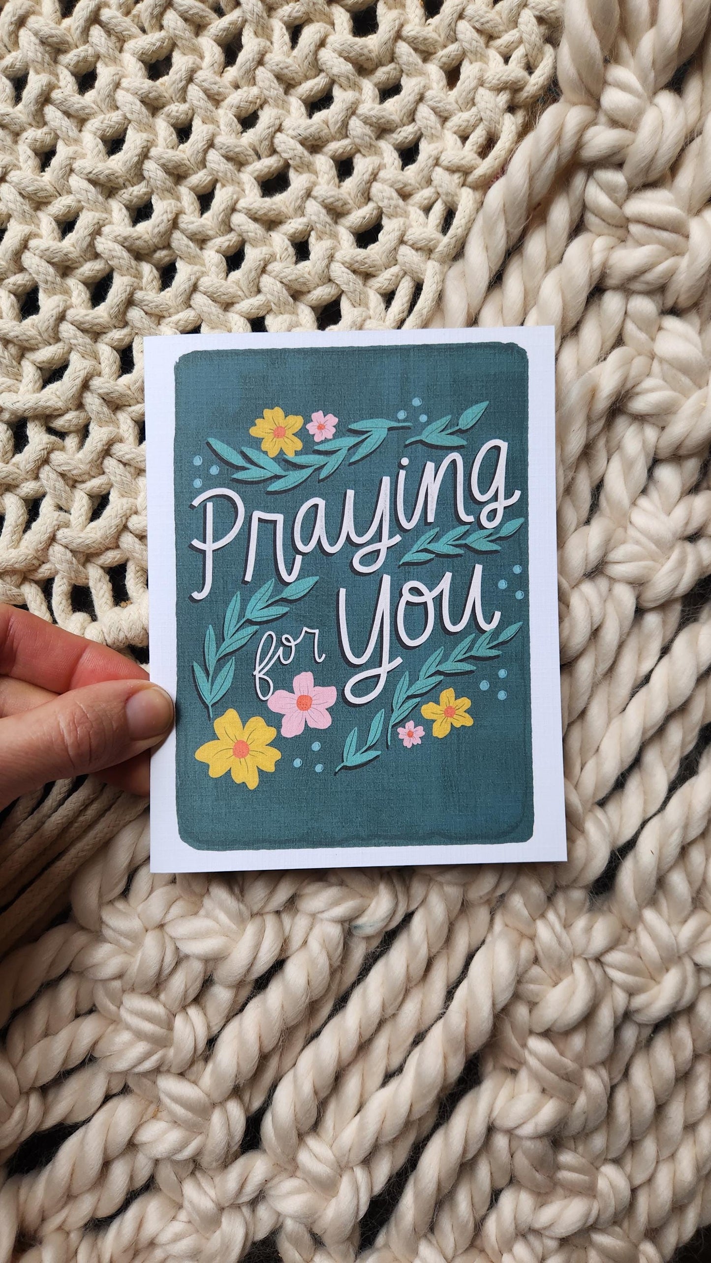 Praying for you greeting card || Encouragement, Friendship card || Christian cards
