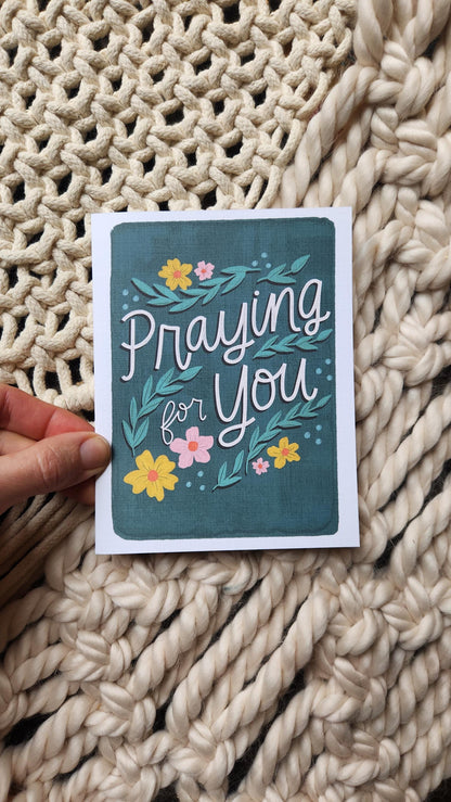 Praying for you greeting card || Encouragement, Friendship card || Christian cards